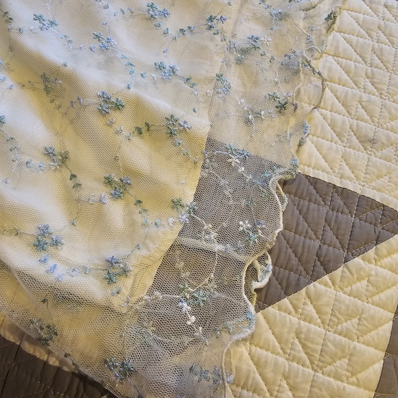 Hopeless Romantic Vintage Dress with Sheer overlay sz M - Picture 5 of 13